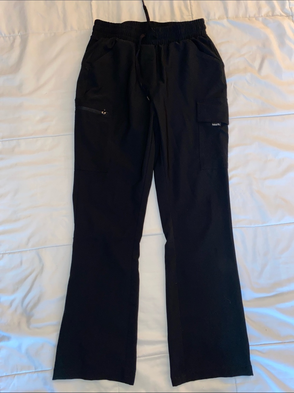 Baleaf Black Cargo Jogger Pants with Drawstring Waist - Picture 1 of 15